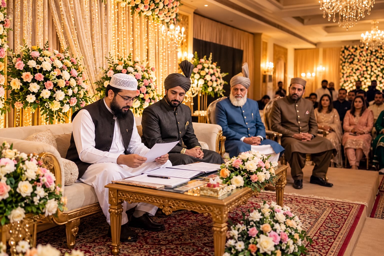 Grand Banquet Hall Stage Nikah Ceremony Karachi