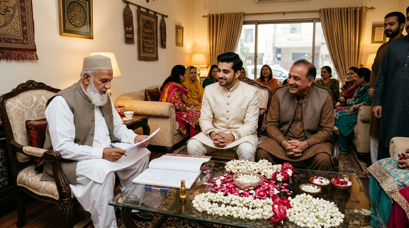 Intimate Home Living Room Nikah Solemnization