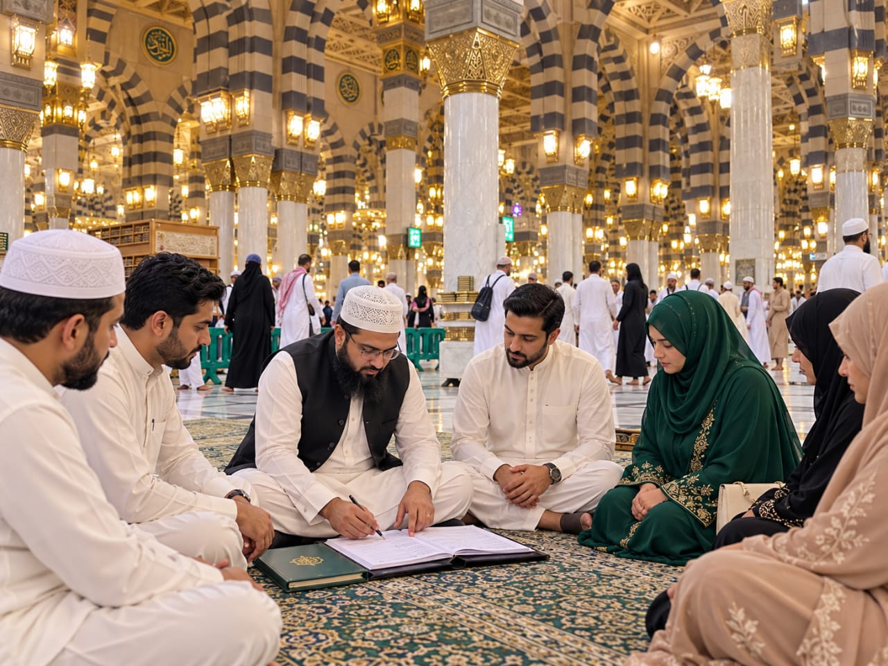 Nikah Contract Signing Inside Pillars of Masjid an-Nabawi