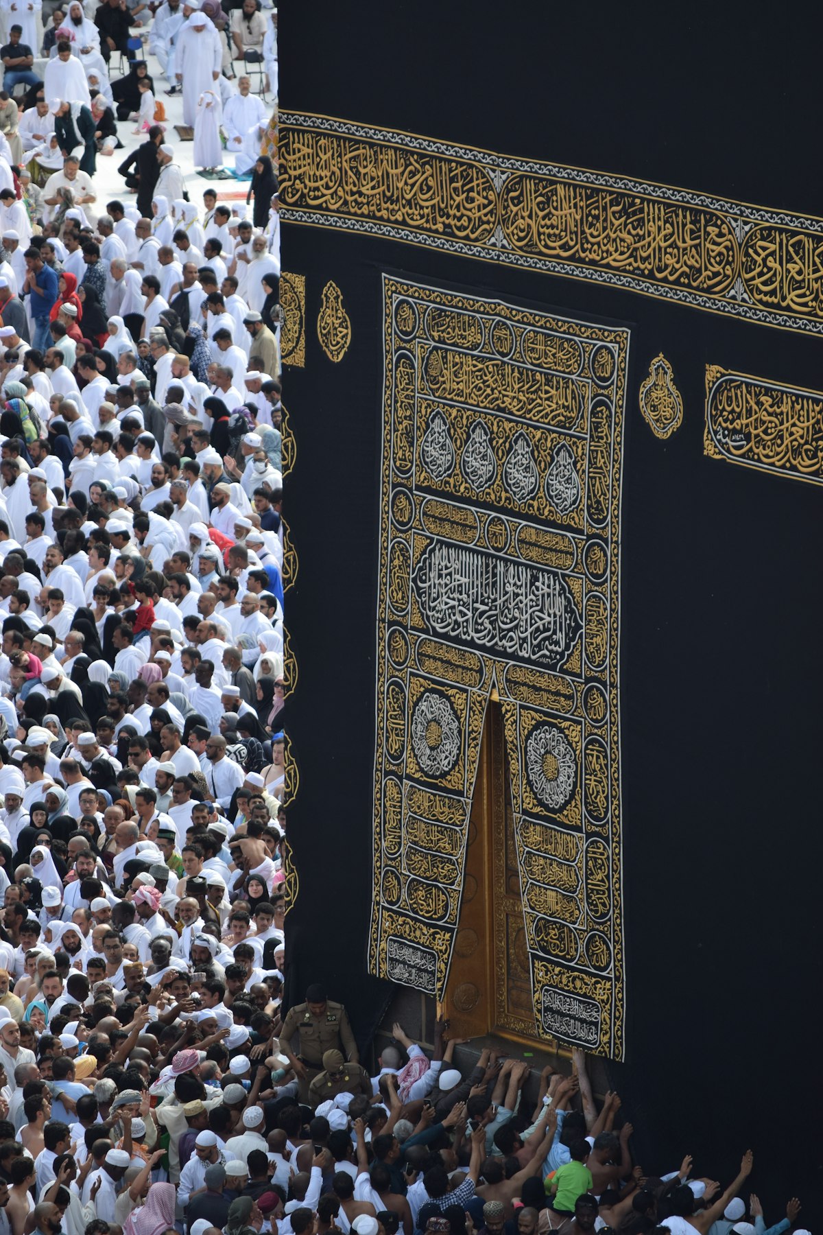 Pilgrims and worshippers making heartfelt Dua in Makkah holy sanctuary
