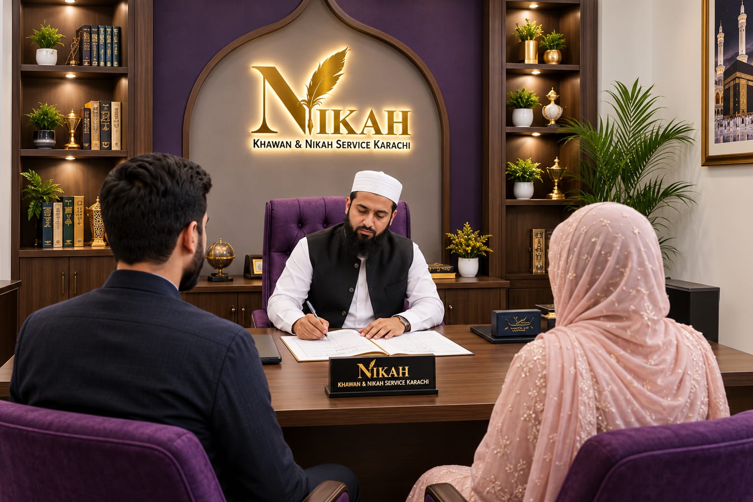 Executive Nikah Registrar Chamber with 3D Brand Logo