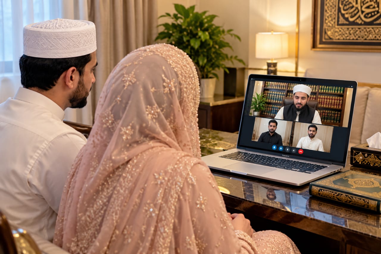 Overseas Pakistani Couple Online Video Call Nikah